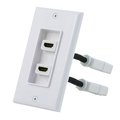 Cmple CMPLE 564-N HDMI Wall Plate with 4 inches Extension cable- Dual Port- 2P 564-N